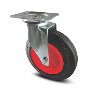 3370PVR200P63 Red Centre Swivel Castor
